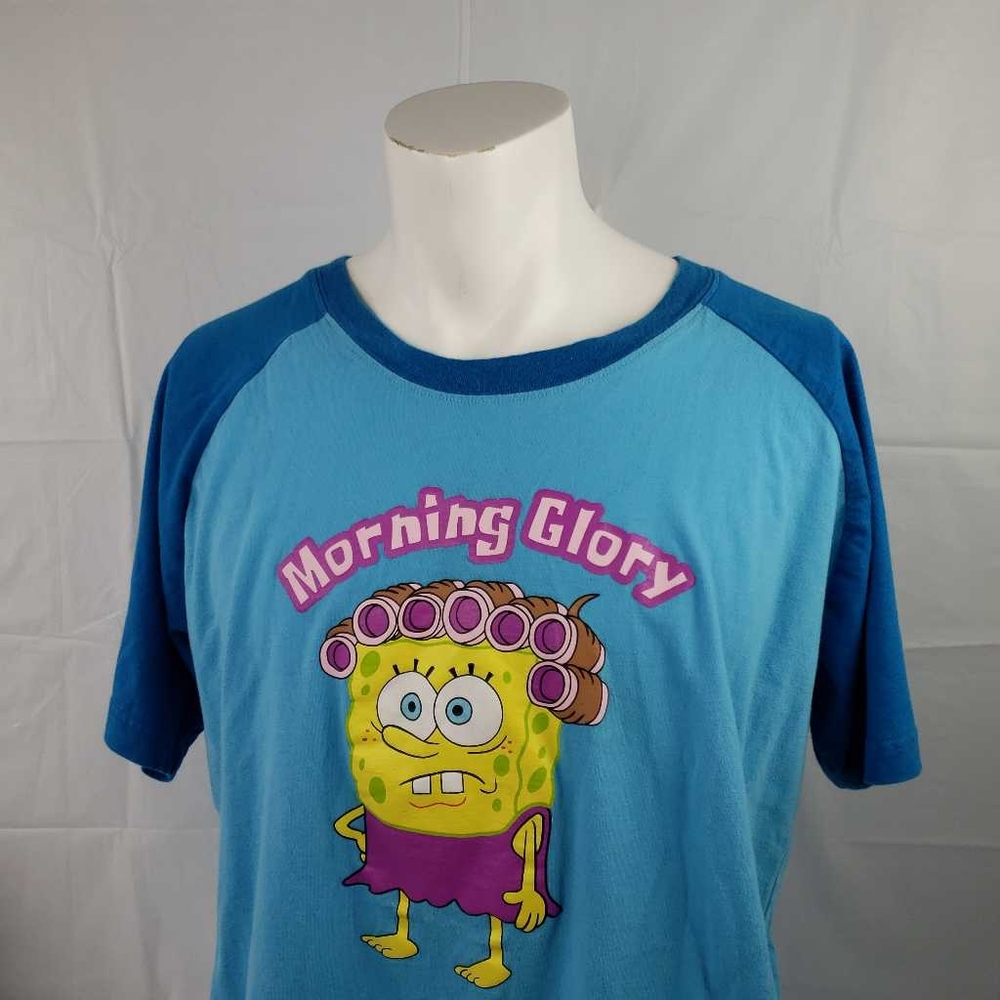 Spongebob Nickelodeon Mens Graphic T-Shirt Blue Ye
